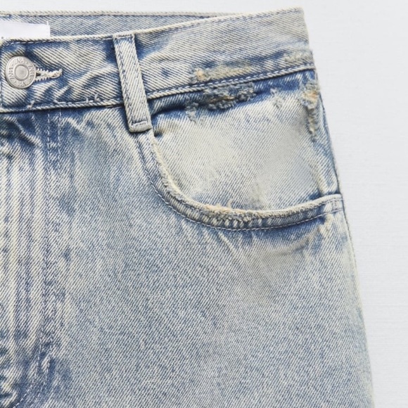 Zara DENIM MIDI SKIRT TRF - small - Picture 8 of 9